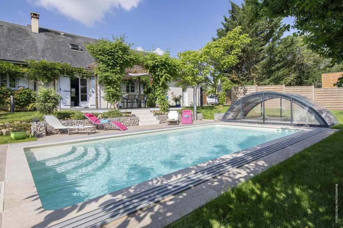 Au Coeur Du Bien Etre, Chambre D'Hotes Avec Piscine Chauffee Et Couverte, Spa, Sauna, Massages Monteaux Exterior foto